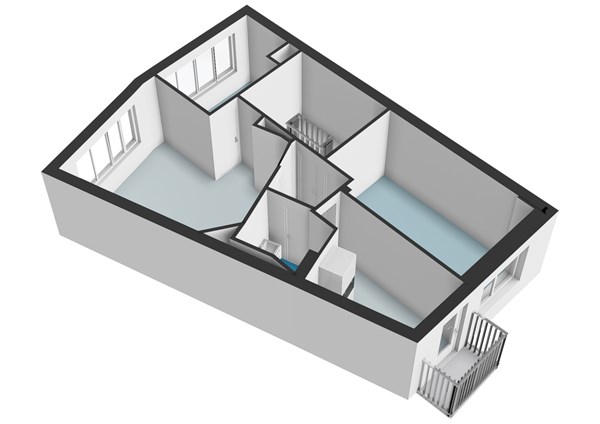 Floor plan - Overamstelstraat 32-3, 1091 TP Amsterdam 